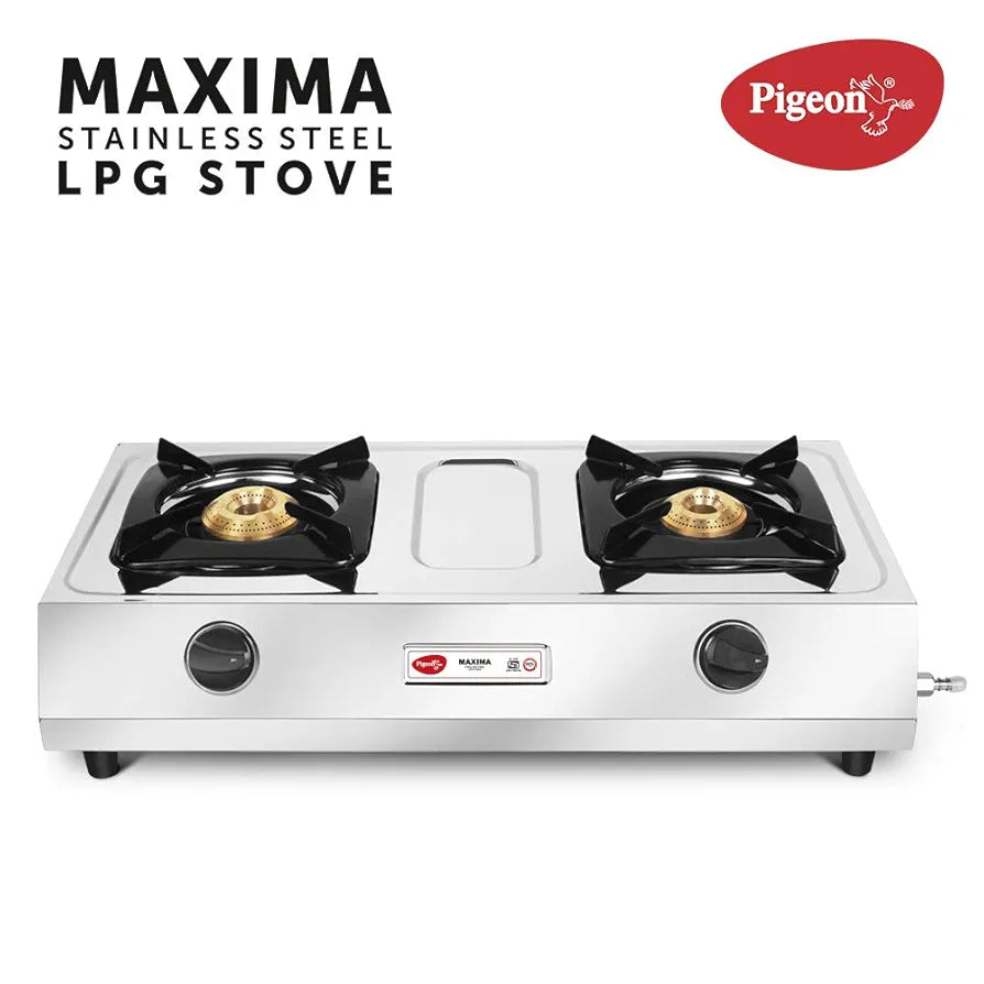 PIGEON 12312 SS MAXIMA 2BURNER LPG STOVE STAINLLESS STEEL PIGEON 12312 SS MAXIMA 2BURNER LPG STOVE STAINLLESS STEEL